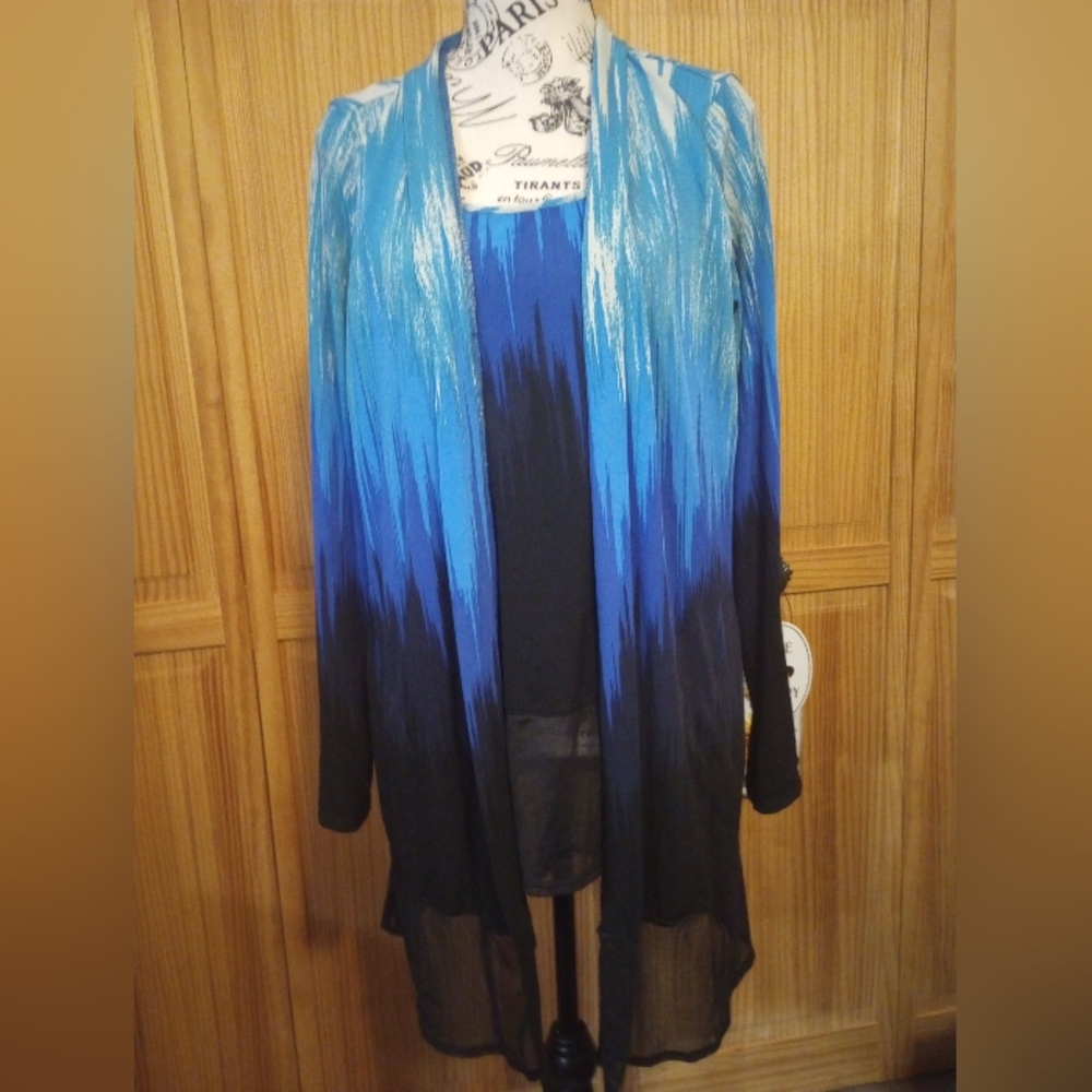 Attitudes By Renee Blue Ombre Women's 2 Piece